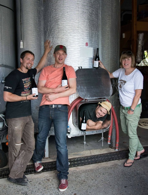 Gibbston Valley Winemakers &#8211; (L-R) Matt Swirtz, Christopher Keys, Terence Vallelunga and Sacha Herbert.